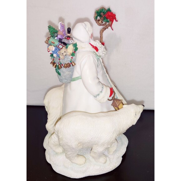 Lenox "Polar Magic" - #15 Santa with 2 Polar Bears with Box, Certificate - Picture 3 of 15